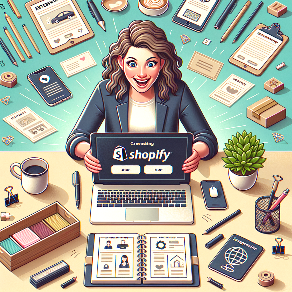 Entrepreneur launching Shopify store