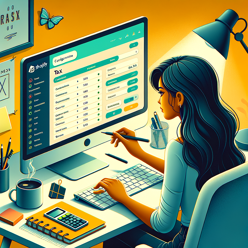 Shopify store owner configuring tax settings