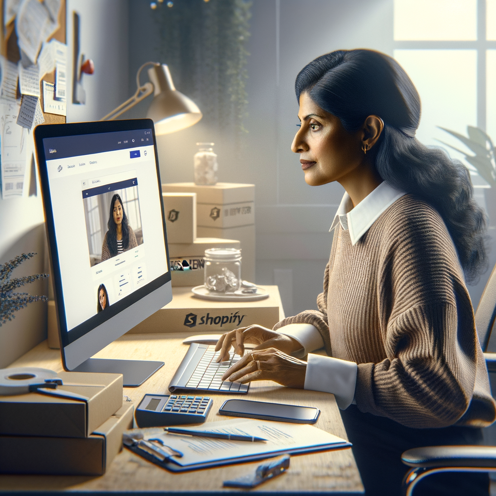 shop owner using Shopify Help Center