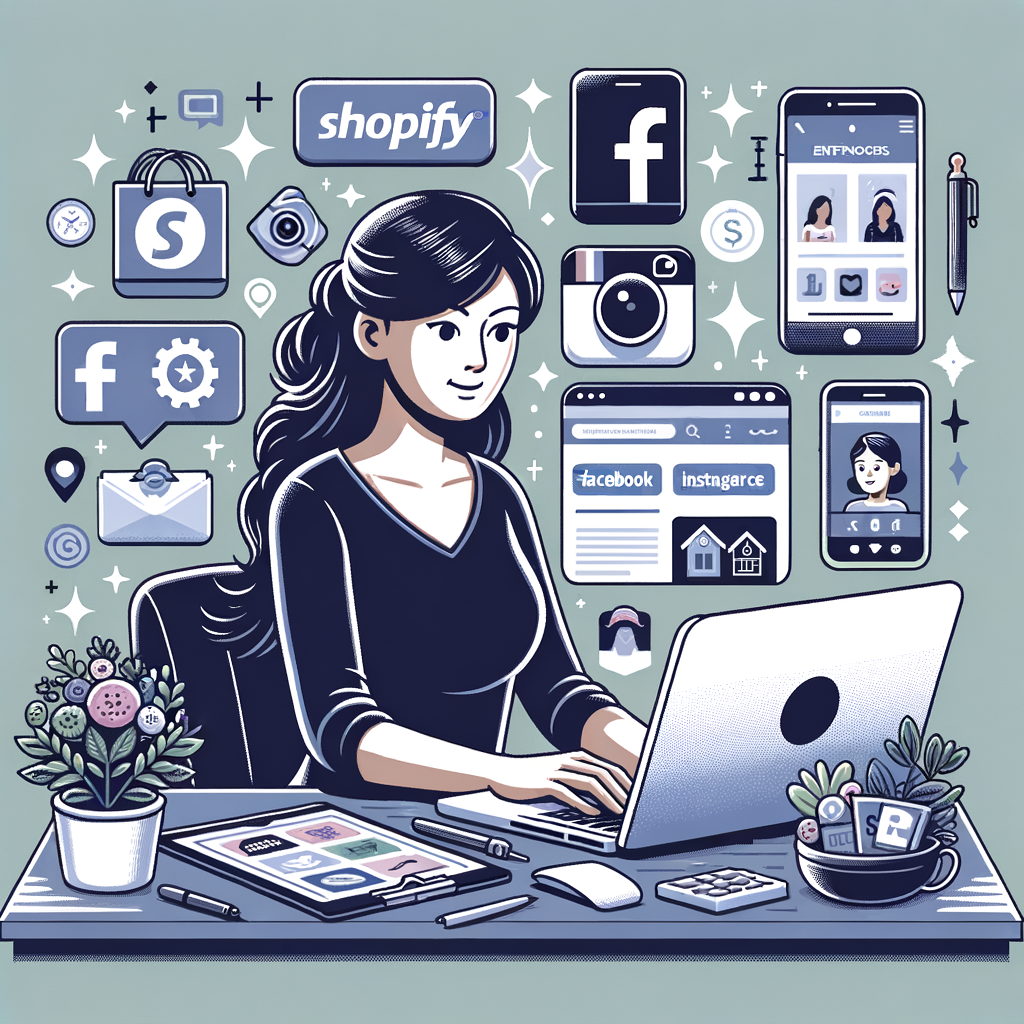 Entrepreneur setting up ads